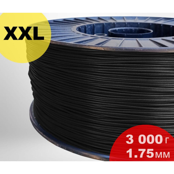 PET-G XXL ЧЕРНЫЙ ФИЛАМЕНТ ДЛЯ 3D-ПРИНТЕРА