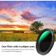 Комбінований світлофільтр K&F Concept 67mm ND & CPL 2 в 1 ND2-ND32 + CPL (KF01.2405)