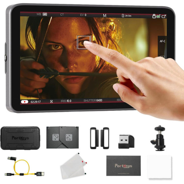Накамерний сенсорний монітор Portkeys LH7C 7″ високої яскравості із сонцезахисною блендою (LH7C-TA03Y)