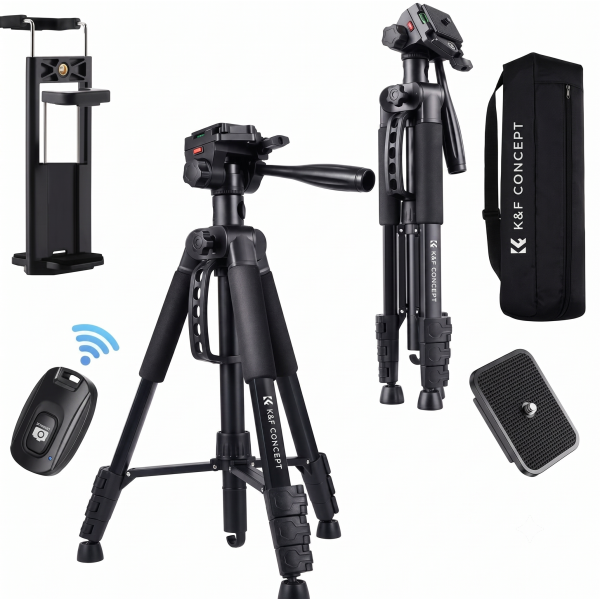 Штатив трипод K&F Concept 185 см S254A3+BV07 для телефона та фотоапарата (KF09.184)