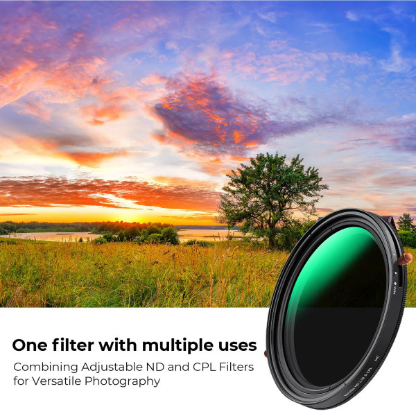 Комбинированный светофильтр K&F Concept 72mm ND & CPL 2 в 1 ND2-ND32 + CPL (KF01.2406)