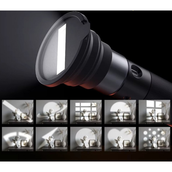 Ліхтар проекційний Gobo 12Вт 10 масок RGB Ra 96+ 3500-7000К SIDANDE Pro 12W L8ES