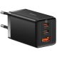 Мережевий зарядний пристрій з кабелем Baseus GaN5 Pro Fast Charger 2C+U 65W EU Black (Baseus Xiaobai зарядний кабель Type-C до Type-C 100W)