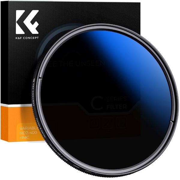 Світлофільтр K&F Concept 82mm Slim Variable/Fader NDX, ND2-ND400, Blue Coated (KF01.1406)