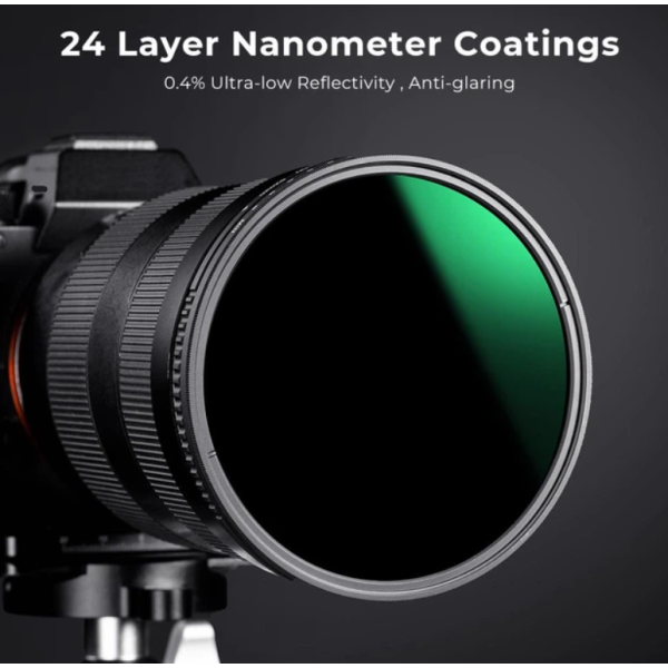 Cвітлофільтр нейтральної щільності K&F Concept Nano-A ND8-2000 77мм 9 ступенів (KF01.1360)