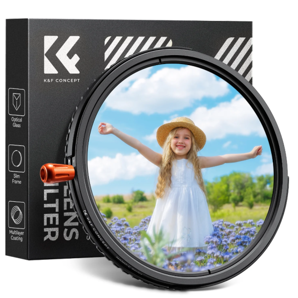 Светофильтр 3-в-1 K&F Concept 82 мм ND2-32 + CPL + Black Mist 1/4 VND 1–5 стопов, киноэффект, Nano-C (KF01.2070)