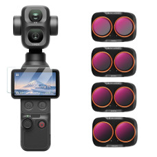 Набір гібридних ND/PL-фільтрів K&F Concept ND8/PL, ND16/PL, ND32/PL та ND64/PL для DJI Osmo Pocket 4P (KF0103.9902.0070)
