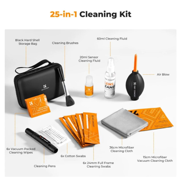 Набор для чистки K&F Concept 25-in-1 Professional FullFrame Cleaning Kit (KF08.079)