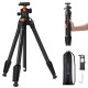 Штатив K&F Concept O235A1 + BH-40 + тримач телефону 162,5 см (KF09.161)
