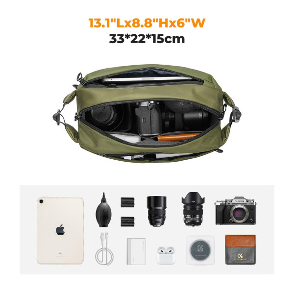 Поясная сумка K&F Concept Alpha Camera Sling Bag Green, 10л (KF13.157V2)