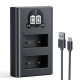 Зарядное устройство K&F Concept Dual Slot LCD Charger for Fujifilm NP-W126 / NP-W126S Batteries (USB-C + Micro USB) (KF28.0106)