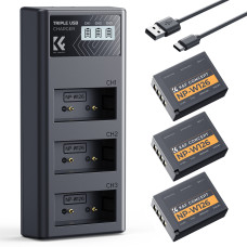 Зарядное устройство K&F Concept Dual Slot LCD Charger for Fujifilm NP-W235 Batteries (USB Type-C) (KF28.0107V1)
