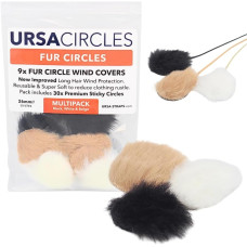М'які вітрозахисні кружки для петличного мікрофона URSA Straps Soft Circles, мультипак 15 шт. + 30 липких смужок (5 білих + 5 чорних + 5 бежевих) (U-SC-MP)