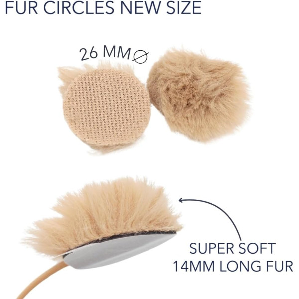 Мягкие ветрозащитные кружки для петличного микрофона URSA Straps Soft Circles, мультипак 15 шт. + 30 липких полосок (5 белых + 5 черных + 5 бежевых) (U-SC-MP)