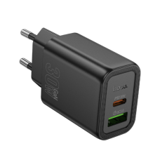 Сетевое зарядное устройство HOCO N63 Gentle PD30W+QC3.0 charger (EU) Black