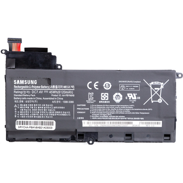 Акумулятор для ноутбуків SAMSUNG NP530U4B серія (AA-PBAN8AB) 7,4 В 6120 мАч (оригінальний)