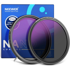Переменный ND-фильтр Neewer 67mm ND2–512 (1–9 стопов) HD True Colors (66605796)