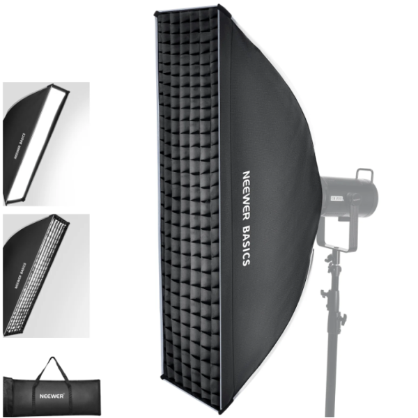 Софтбокс стріпбокс NEEWER BASICS NS61P 30×120 см Quick Up з сотами і байонетом Bowens
