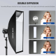Софтбокс стріпбокс NEEWER BASICS NS61P 30×120 см Quick Up з сотами і байонетом Bowens