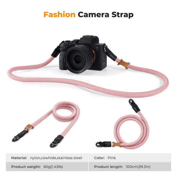 Плечевой ремень для камеры K&F Concept Urban Wander 05 Pink (KF13.196V8)