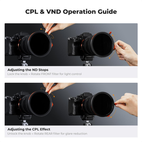 Магнітний набір світлофільтрів K&F Concept 67mm CPL + ND2-32 + Black Mist 1/4 (SKU.2497)