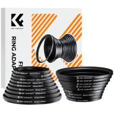 Набор переходныъ колец K&F Concept 18-в-1 Step Up & Step Down Ring Set — универсальный набор адаптеров для светофильтров (SKU0629)