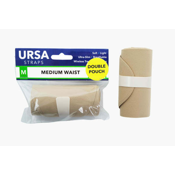 Поясной ремень URSA Straps с двумя большими карманами для передатчика, размер M, бежевый (U-MED-DP-BE)