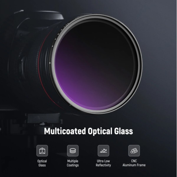 Переменный ND-фильтр Neewer 67mm ND2–400 (1–9 стопов)