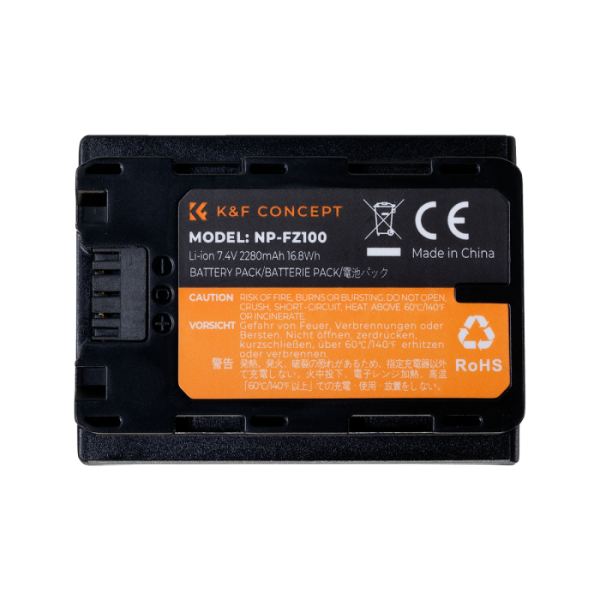 Акумулятори K&F Concept NP-FZ100 для камер Sony 2280mAh (KF28.0016V3)