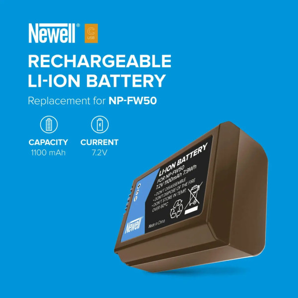 Акумулятор Newell NP-FW50 USB-C для Sony (NL3461)