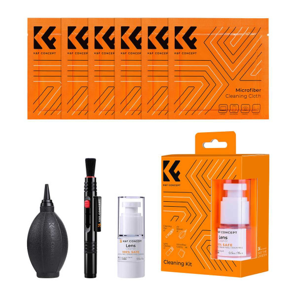 Набір для чищення лінз для цифрових дзеркальних фотоапаратів K&F Concept 4-в-1 (SKU.1618)