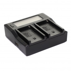 Зарядное устройство MyGear dual DC-LCD для Sony NP-F750/F970, AC кабель