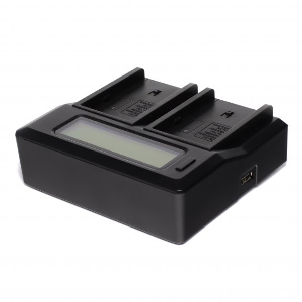 Зарядное устройство MyGear dual DC-LCD для Sony NP-F750/F970, AC кабель