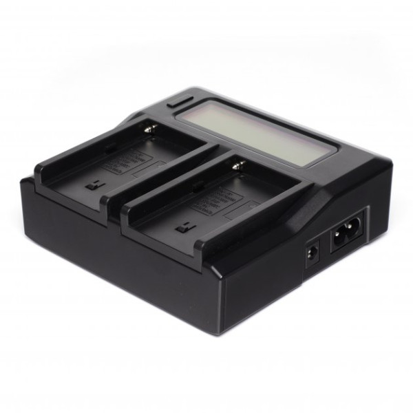 Зарядное устройство MyGear dual DC-LCD для Sony NP-F750/F970, AC кабель