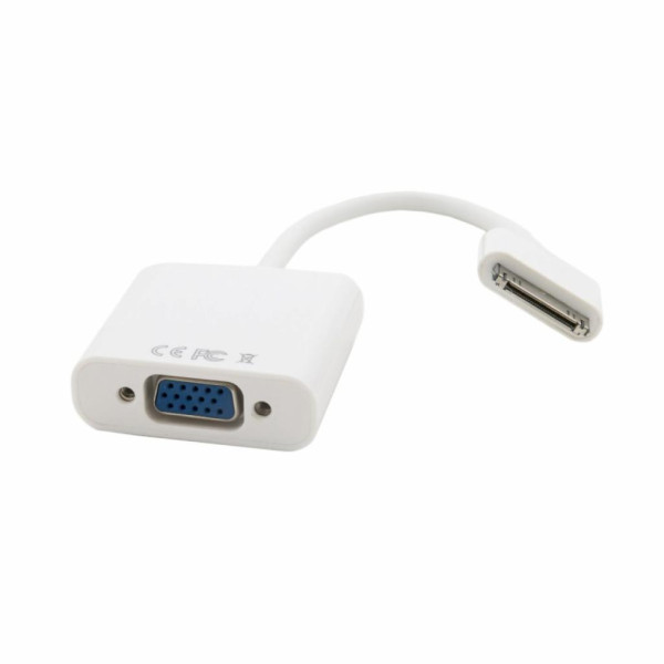 Кабель Extradigital Apple 30-pin to VGA, 0.15m White