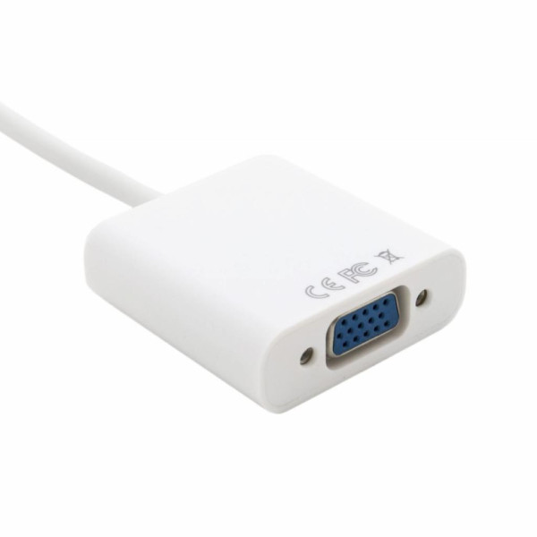 Кабель Extradigital Apple 30-pin to VGA, 0.15m White