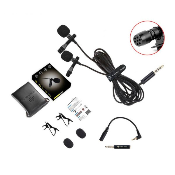Двойной петличный микрофон GreenAudio GAM-16D