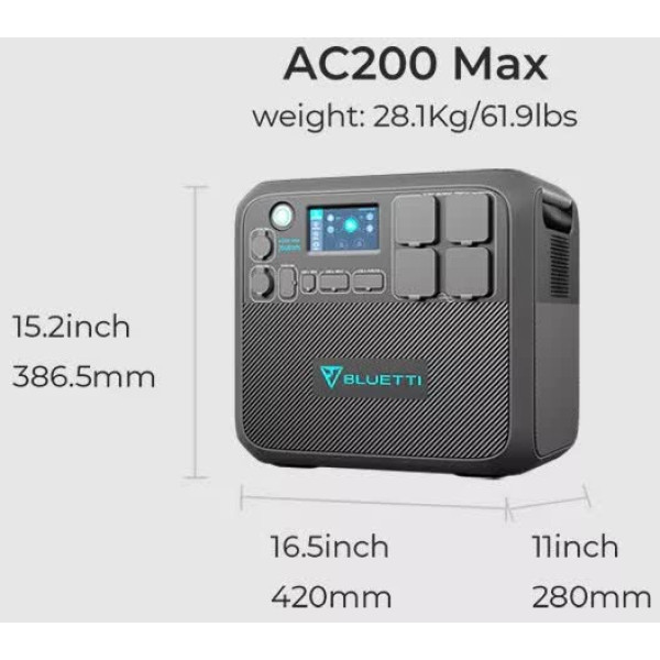 Зарядная станция Bluetti AC200MAX 2048Wh, 568889mAh, 2200W