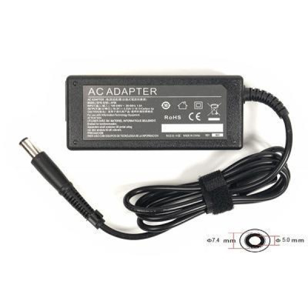 Блок питания для ноутбуков PowerPlant HP 220V, 19.5V 65W 3.33A (7.4*5.0)
