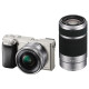 Фотокамера зеркальная Sony Alpha 6000 + объектив 16-50 + 55-210mm kit Silver