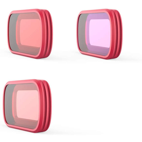 Фильтры PGYTECH для OSMO POCKET Набор для дайвинга (Professional)-MAGENTA/SNORKEL/RED)