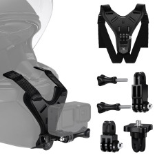 Підборідне кріплення K&F Concept для екшн-камер на мотошолом — сумісне з GoPro Hero, DJI Osmo Action та Insta360 (KF31.159) 