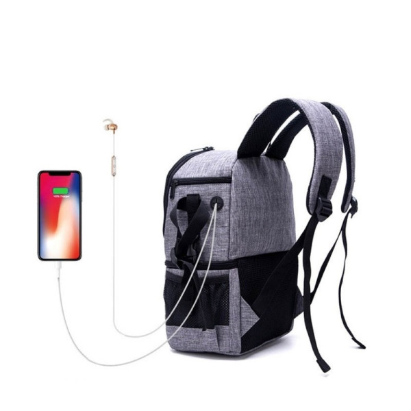 Рюкзак AccPro DAC-1721R grey/red