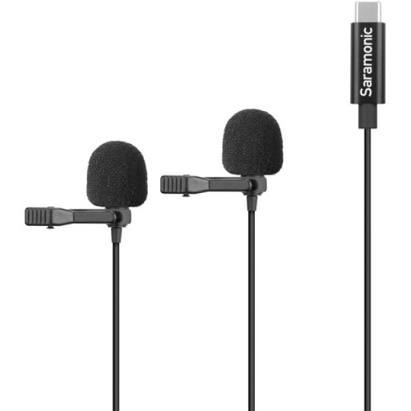 Saramonic LavMicro U3C Подвійні всеспрямовані петличні мікрофони з роз'ємом USB Type-C для пристроїв Android (кабель 19,6 дюйма)