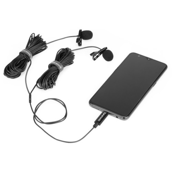 Saramonic LavMicro U3C Подвійні всеспрямовані петличні мікрофони з роз'ємом USB Type-C для пристроїв Android (кабель 19,6 дюйма)