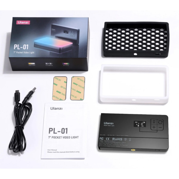 Відеосвітло 7" RGB 2500-9000К 10Вт 4000mA Ulanzi PL-01