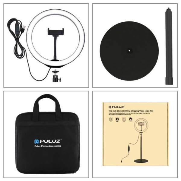 Кільцеве світло зі стійкою Puluz PKT3039 Ring Light 26см (20W)