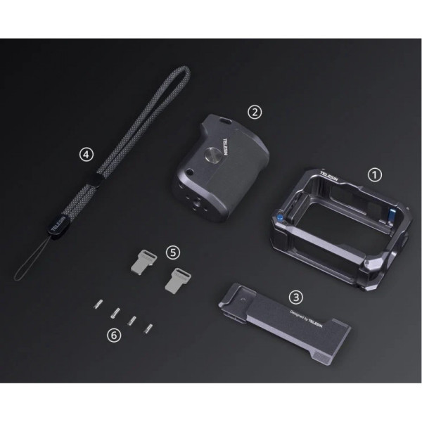 Рамка-держатель GoPro13-9 для съемки с рук алюминиевая StreetGrip Telesin S6-FMS-26-TGP