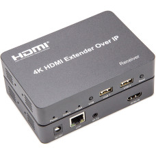 Удлинитель HDMI сигнала PowerPlant HDMI 4K/30hz, до 150м, через CAT5E/6 (HDES150-KVM)