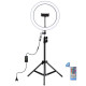 Кільцеве світло зі стійкою Puluz PKT3050 RGB Ring Light 30см (30W)